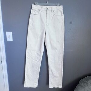 Madewell Curvy 90's Straight Leg Cream Colored Women's Jeans Size 29 Tall